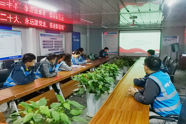 中国十七冶集团西咸路网项目团支部组织学习党的二十大精神