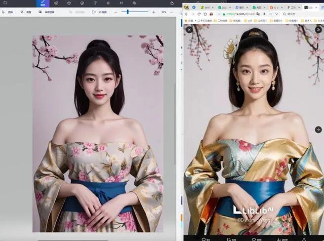 左：360发布会使用的图片右：DynamicWangs的模型生成图片