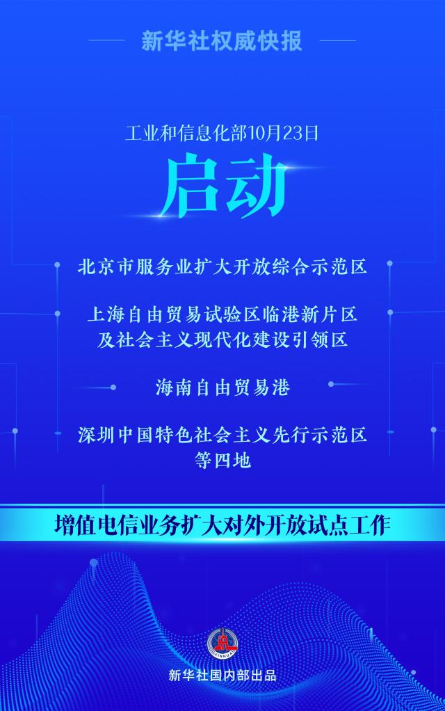 权威快报｜增值电信业务扩大对外开放试点启动
