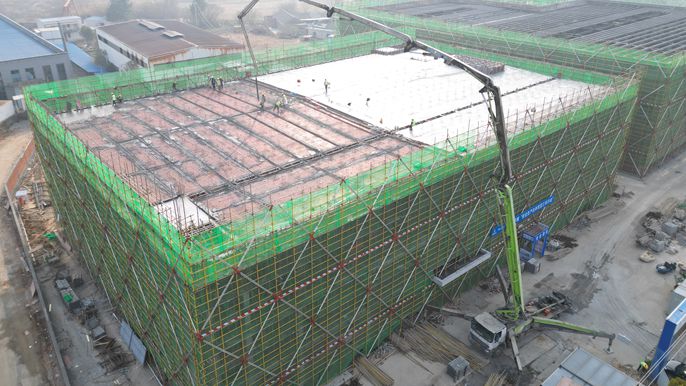 马鞍山博望科技孵化园项目D区2号厂房封顶