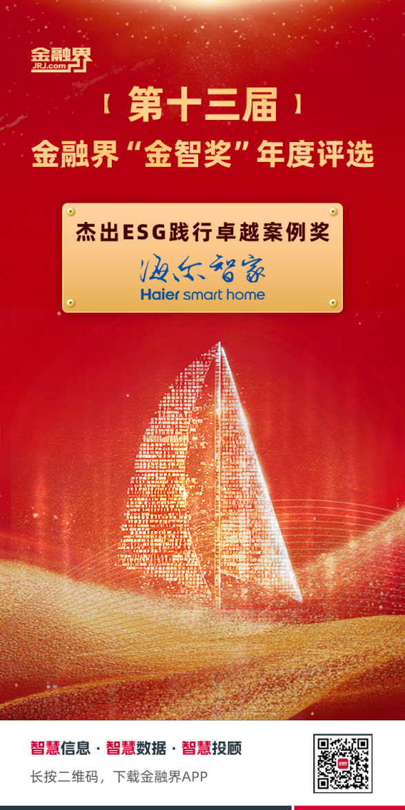 【新闻】行业唯一！海尔智家获杰出ESG践行卓越案例奖
