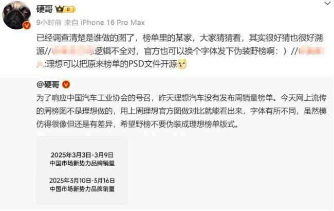 新势力3月第3周销量榜：禁发周榜理想不服！无人过万，价格战凶猛